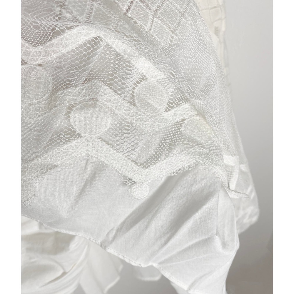 Anthropologie Women's Maeve Pina White Ivory Lace Pineapple Fit‎ & Flare Dress - Picture 6 of 15